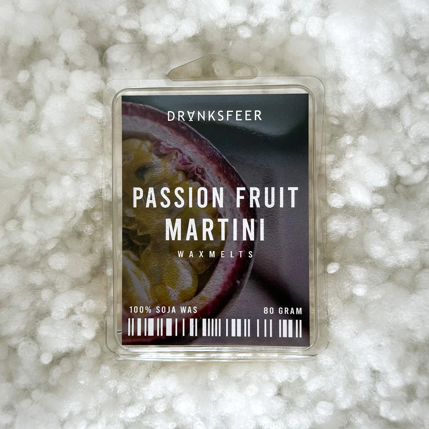 Passion Fruit Martini waxmelts, cocktail waxmelts, exotische geur, sojawas waxmelts, tropische geur in huis.