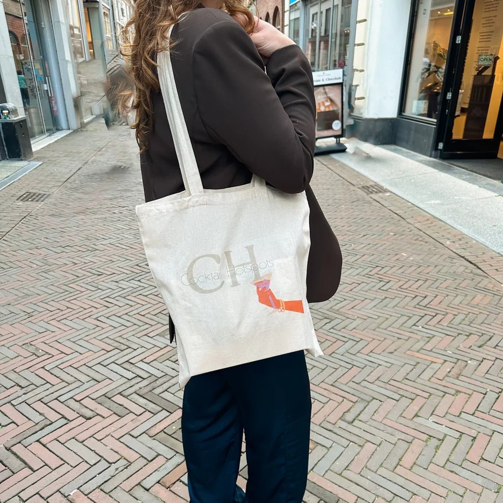 cocktail hotspots totebag lange hengels logo