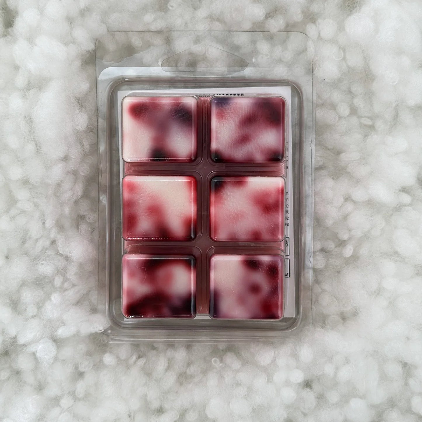 Amaretto likeur waxmelts met kersen- en amandelgeur, handgemaakt van sojawas. Heerlijke cocktail waxmelts voor een sfeervol huis.