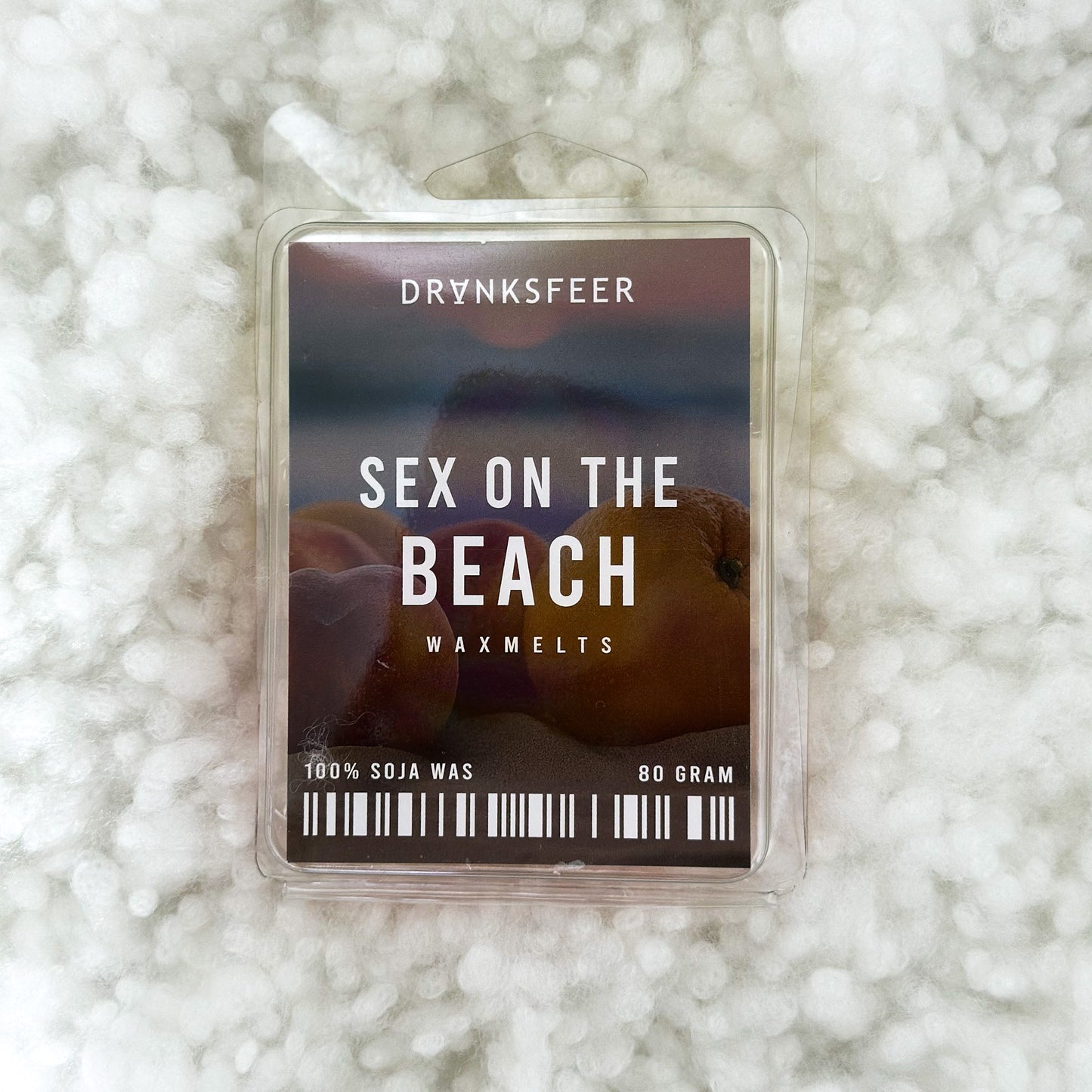 cocktails sex on the beach waxmelts, cocktail waxmelts, perzik geur, sojawas waxmelts, zomerse geur in huis.