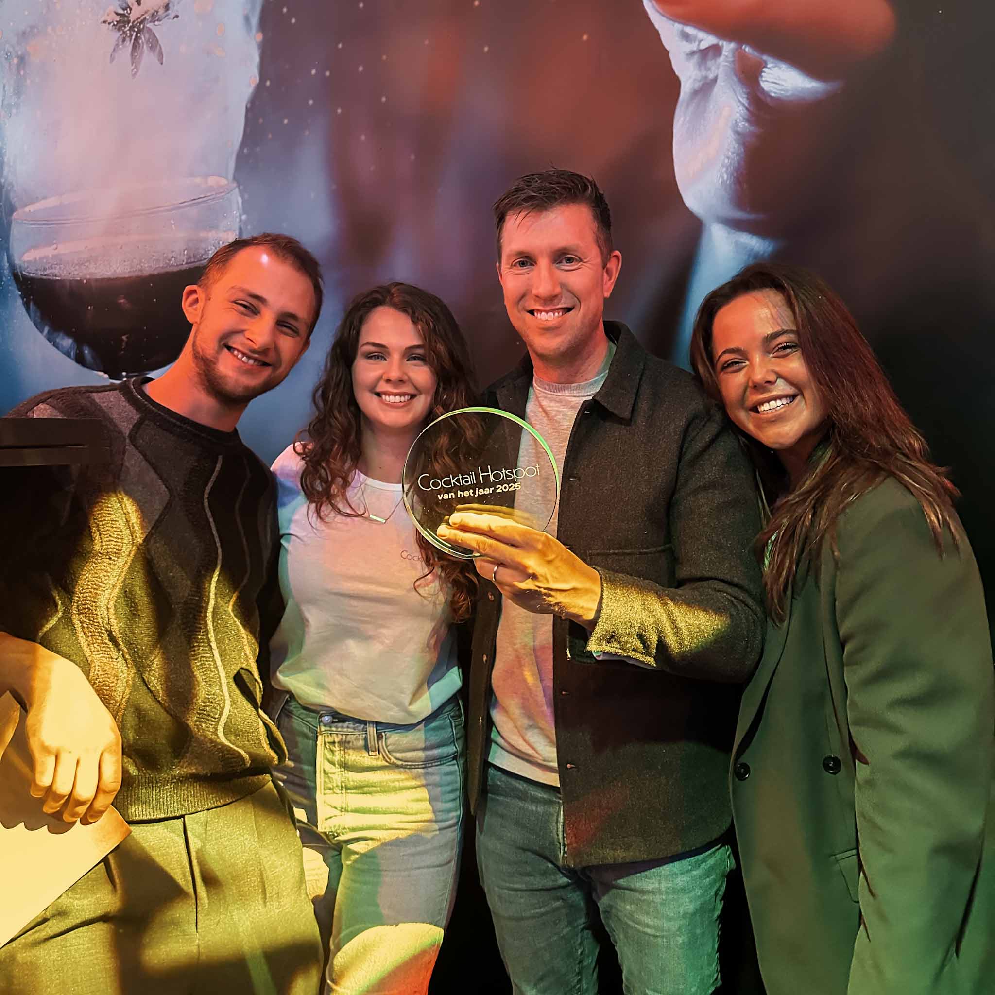 Café Frank ontvangt de prijs Cocktail Hotspot van het Jaar 2025 tijdens Horecava.